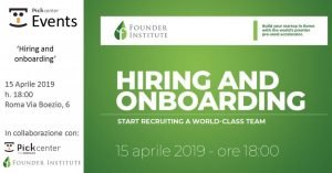 Founder Institute Rome: Hiring and onboarding